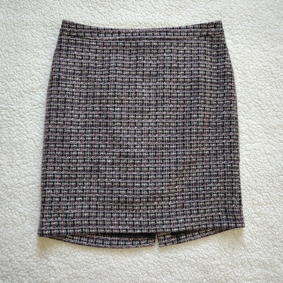 Ann Taylor Loft Women's Size 10 Wool Blend Tweed Lined Skirt - Picture 2 of 9
